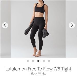 Lululemon free to flow 7/8 leggings
